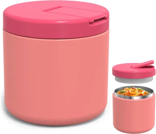 Miniatura 12 de LOHASOK Termo de sopa infantil de 12 onzas para comida caliente, tarro de comida aislado al vacío con tapa de hebilla, de acero inoxidable, boca