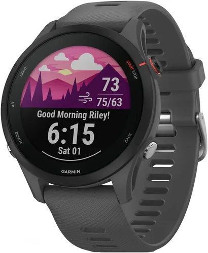 Miniatura 2 de Garmin 010-02641-00 Forerunner 255 Reloj inteligente GPS gris pizarra Modelo socio oficial de Estados Unidos Paquete con paquete de protección