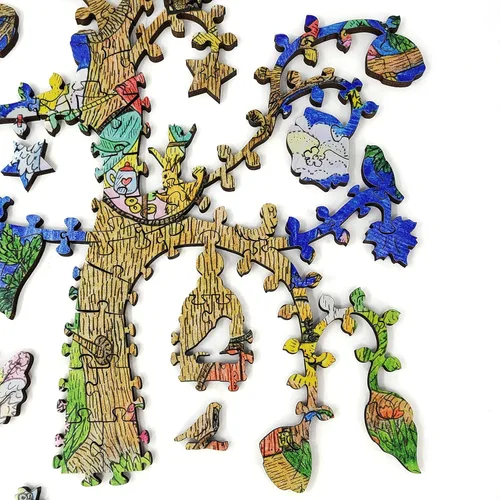 Miniatura 4 de Paquete de madera para adultos – Piezas de forma única – Fabricado en los Estados Unidos por FoxSmartBox – 400 piezas – Árbol de los Ángeles
