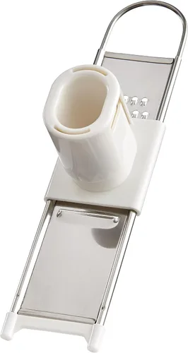 Fantes Rallador y exprimidor de ajo, acero inoxidable, 22.2 cm x 5.7 cm, el original del mercado italiano desde 1906