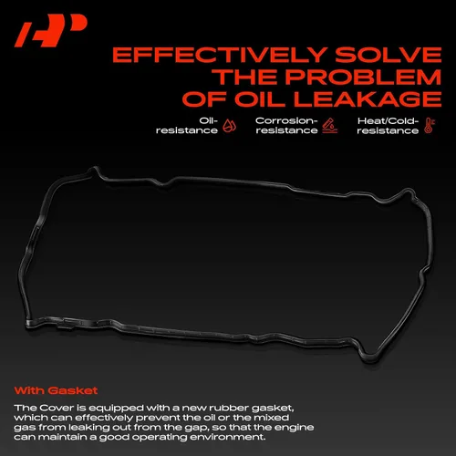 Miniatura 3 de A-Premium Par [2] Cubiertas de válvulas del motor izquierda derecha con junta y pernos y tapa de llenado de aceite compatible con 2005-2019 Nissan