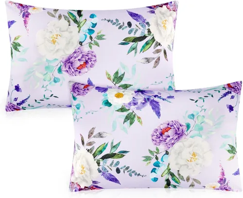 Paquete de 2 fundas de almohada para niños pequeños, 13 x 18 pulgadas, funda de almohada de viaje para niños con cierre de sobre, fundas de almohada
