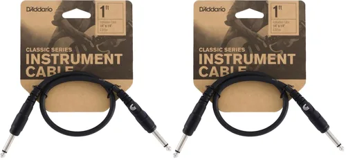Miniatura 12 de Cable de guitarra D'Addario - Cable de parche de guitarra - Cable de instrumento - Accesorios de guitarra - Cable de la serie clásica - 1 pie/0.30