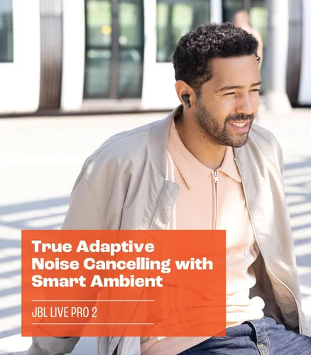 Miniatura 4 de JBL Live Pro 2 - Auriculares inalámbricos verdaderos con cancelación de ruido, hasta 40 horas de reproducción con carga inalámbrica, 6 micrófonos
