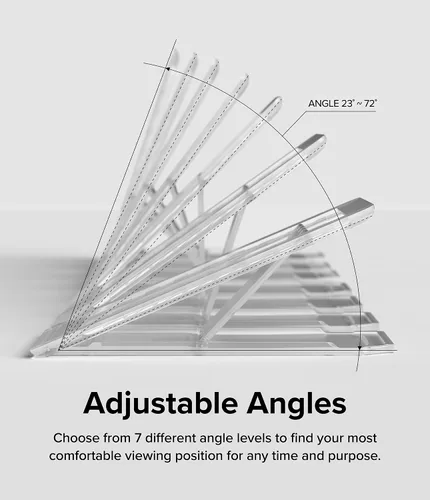 Miniatura 4 de Ringke Excelente soporte universal para tableta, acción de resorte, ajustable, delgado, soporte adhesivo multiángulo para iPad, tabletas Android