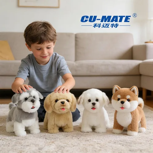 Miniatura 8 de CU-MATE Juguetes eléctricos de peluche de 12 pulgadas, juguete electrónico de peluche para gato, robot interactivo, juguete interactivo