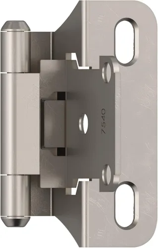 Miniatura 13 de Amerock BPR7540BB Bisagra de gabinete 1/2 pulg (13 mm) superpuesta de cierre automático de envoltura completa de latón pulido para puerta