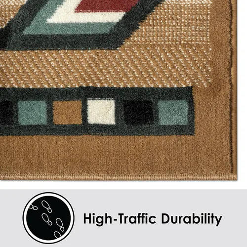 Miniatura 9 de Home Dynamix Premium Sagrada Southwestern - Alfombra de área geométrica beige/verde, 5'2"x7'4