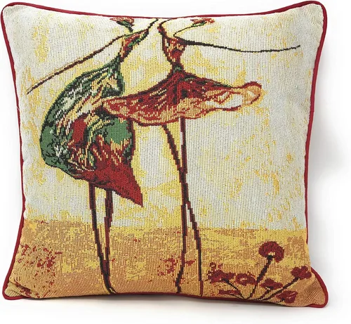 Tache - Funda de almohada decorativa – Funda de almohada tejida en color beige – Tapiz vintage para sala de estar, sofá, silla, 1 unidad, 16 x 16