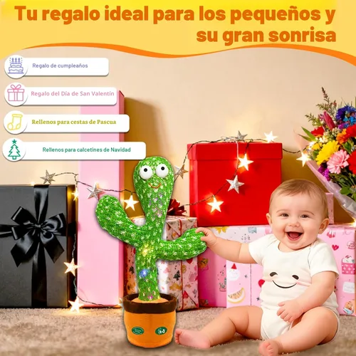 Miniatura 6 de Juguetes interactivos para bebés que bailan y hablan, divertido regalo para bebés de 6 a 18 meses, registro musical cantante, repite lo que dices