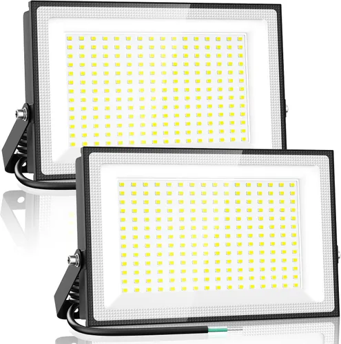 Miniatura 10 de Onforu Paquete de 2 luces LED de inundación para exteriores, equivalente a 500 W, 4500 lúmenes, luz de seguridad súper brillante, luz de día de 6000