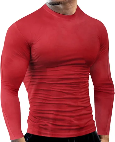 Miniatura 59 de Camisas de compresión atléticas de manga larga para hombre, capa base, camisa de entrenamiento atlético, camisas de compresión, camisetas deportivas