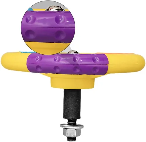 Miniatura 8 de Alipis Volante de juguete para niños para parachoques de 6.49 pulgadas, volante universal de plástico duradero con tornillo para niños, juego