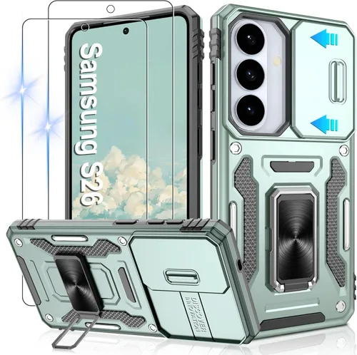 Miniatura 112 de Gritup para Samsung Galaxy S22 Funda con protectores de pantalla HD de 2 paquetes y cubierta deslizante para la cámara, protección contra caídas