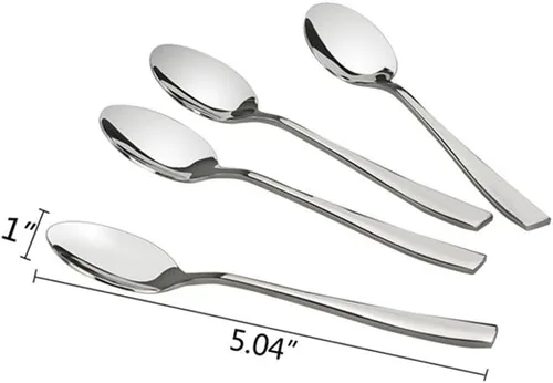 Miniatura 2 de Cuchara de café, 16 cucharas de café de acero inoxidable Demitasse