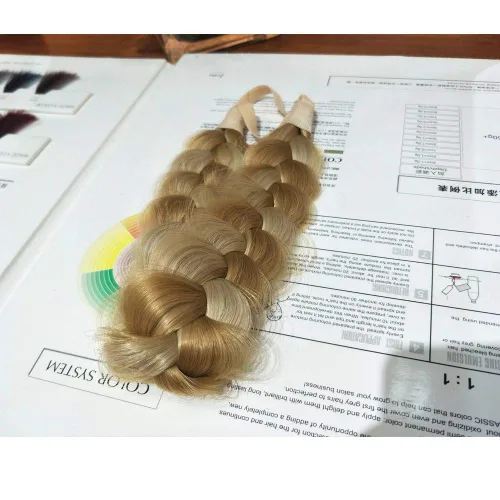 Miniatura 5 de Diadema trenzada sintética clásica de cabello con hebras anchas para boda, trenzas esponjosas desordenadas, banda para peluca, accesorio de belleza