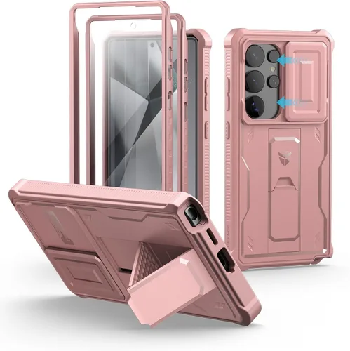 Miniatura 21 de Dexnor Funda para Samsung Galaxy S24 con Cubierta Deslizante Integrada para Cámara y Protector de Pantalla y Soporte, Funda Resistente a los Golpes