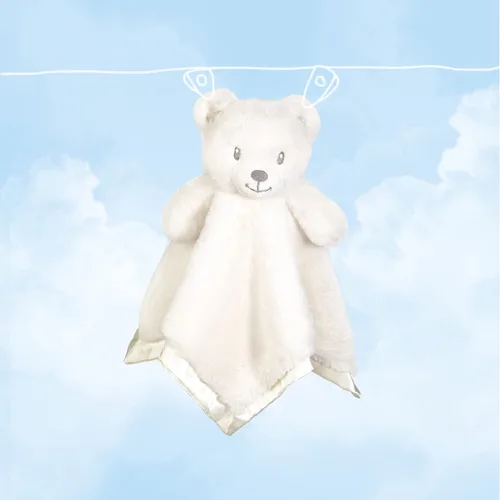 Miniatura 6 de Manta de Seguridad con Oso - Manta Suave para Bebé Lovey, Manta Esponjosa Unisex Lovie, Juguetes de Peluche para Acurrucarse, Oso de Peluche
