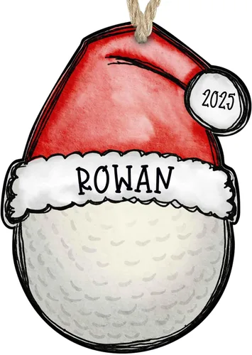 Miniatura 18 de Adorno de fútbol 2025 Decoración de Navidad personalizada con nombre y número personalizados Regalo deportivo para jugadores, entrenadores y equipos