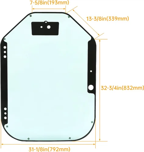 Miniatura 2 de HECASA Vidrio de puerta compatible con Bobcat M Series Minicargadoras de dirección deslizante Cargadoras de dirección deslizante A770 S450 S510 S530