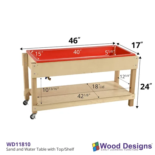 Miniatura 3 de Wood Designs WD11810 mesa para agua o arena con recipiente superior