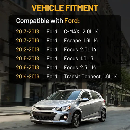 Miniatura 4 de Depósito de Rebosamiento de Expansor de Refrigerante 603-382 Compatible con 2013-2018 C-MAX 2013-2016 Escape 2012-2018 Focus 2014-2016 Transit
