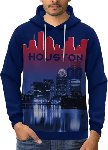 Miniatura 124 de Custom Football Hoodies City Night Skyline Personalized Sweatshirt Name Number Fan Gift Pullover for Men Women Youth