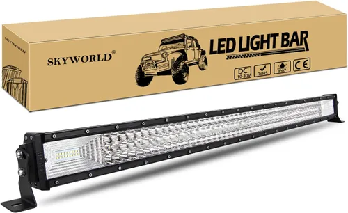 Miniatura 12 de SKYWORLD 22 pulgadas 270 W triple fila 7D LED barra de luz de trabajo Spot Flood Combo Beam DC 12V-24V 6000K impermeable vehículos todoterreno 4x4