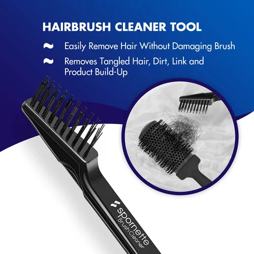 Miniatura 5 de Spornette Ion Fusion Vent Brush 176 Bundle con limpiador de cepillo para el cabello