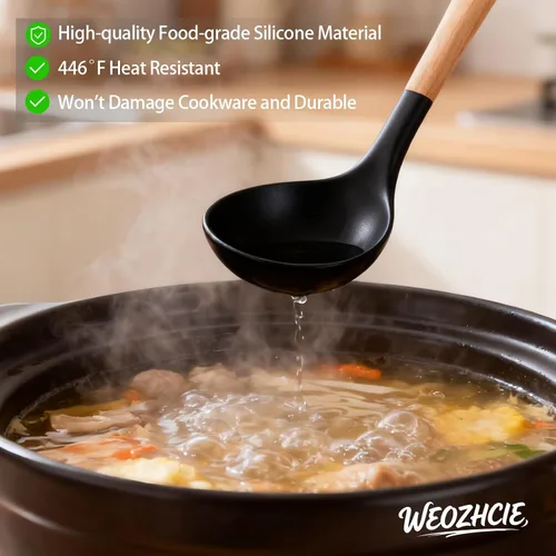 Miniatura 4 de Juego de utensilios de cocina de silicona, 12 piezas de utensilios de cocina para cocinar, juego de herramientas de cocina de silicona no pegajosa