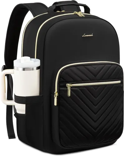 Miniatura 9 de LOVEVOOK - Mochila para laptop de 15.6 pulgadas para mujer, linda mochila de viaje con asa superior, mochila profesional para computadora, mochila