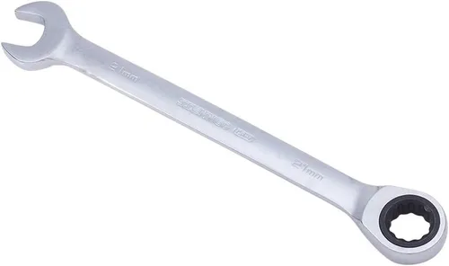 Utoolmart Llave combinada de trinquete, llave combinada de trinquete de extremo abierto de 0.827 in, métrica, construcción de acero al cromo Metal