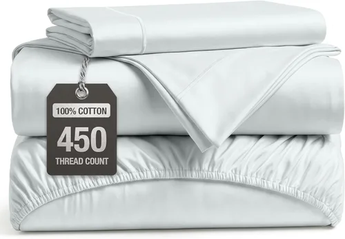 Miniatura 22 de LANE LINEN - Sábanas tamaño Split King para cama ajustable, 450 hilos, 100% algodón, 2 sábanas bajeras individuales XL, con bolsillo profundo
