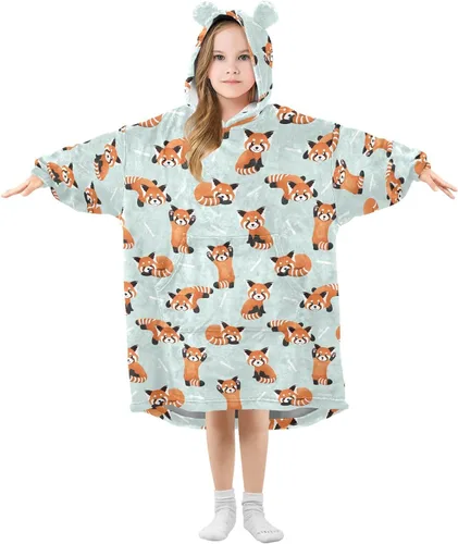 Mantas portátiles para niños, sudadera con capucha tipo manta de gran tamaño, suave y cálida, regalos para niños, niñas y adolescentes de 3 a 14