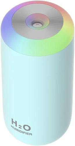 Humidificador de plantas para interior, humidificador de 350ml para plantas, de escritorio, portátil, de viaje (Cian)