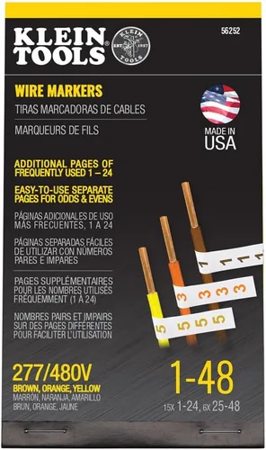 Miniatura 10 de Marcadores Klein Tools 56250, números del 1 al 48