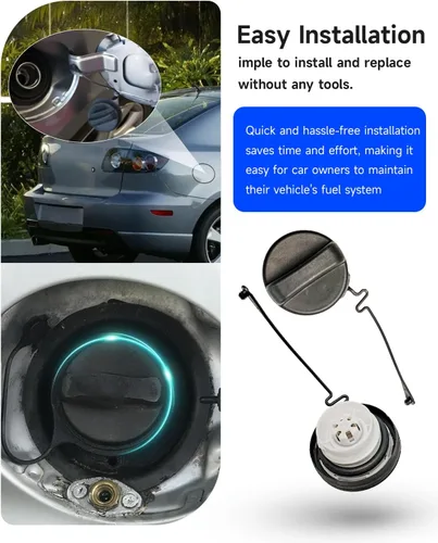 Miniatura 4 de Tapa de llenado del depósito de combustible para Mazda 3 2004-2009, Mazda 5 2006-2010, repuesto de la tapa de gasolina BNYF-42-250 FE02-42-250B