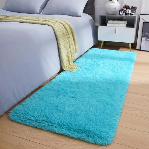 Miniatura 22 de Amearea Alfombra de Área Peluda Esponjosa para Dormitorio de Niños Sala de Estar, Extra Suave y Difusa Alfombras Peludas, Antideslizante, Alfombra