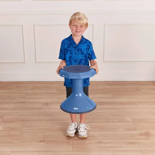 Miniatura 8 de ECR4Kids - Taburete oscilante ACE de compromiso de núcleo activo, altura del asiento de 15 pulgadas, asiento flexible, azul en polvo Azul polvoriento