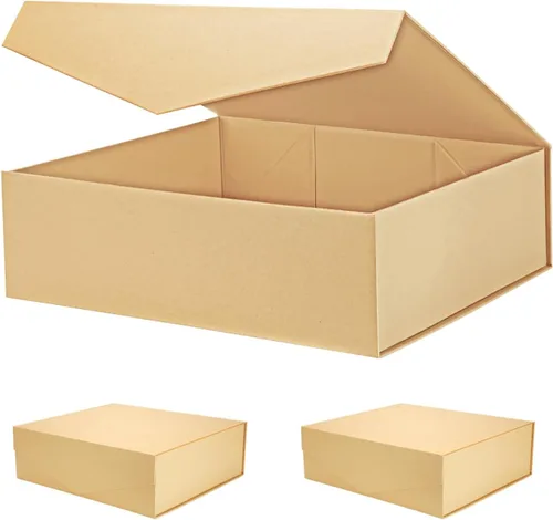 Miniatura 19 de PACKHOME 17 x 14.5 x 5.5 pulgadas, 3 cajas de regalo extra grandes con tapas, cajas de cierre magnético para ropa y regalos grandes