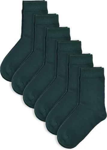 Miniatura 7 de COTTON DAY Calcetines unisex de algodón suave para niños y niñas, con puntera sin costuras, color negro, blanco, gris, azul marino, paquete de 6