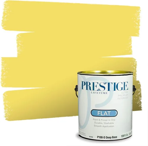Miniatura 52 de PRESTIGE Pinturas Pintura Exterior e Imprimación En Uno, 1 Galón, Satinado, Pareja Comparable de Benjamin Moore* Amarillo* 320BM-PCM