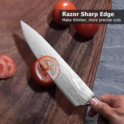 Miniatura 2 de Cuchillo de chef de 8 pulgadas, cuchillo de cocina de acero inoxidable de alto carbono, cuchillo de cocina multiusos para picar carne y verduras