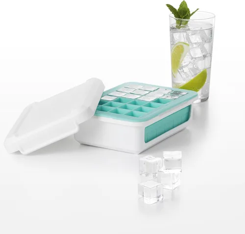Miniatura 9 de OXO charola de silicona para hielo, Cubos pequeños , Azul claro