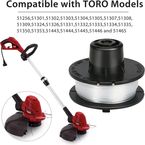 Miniatura 5 de THTEN 88175 - Carrete de recortadora de 30 pies y 0.065 pulgadas, compatible con Toro 51256, 51301, 51302, 51303, 51304, 51305, carrete de repuesto