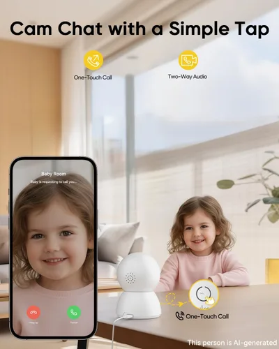 Miniatura 4 de BoyKeep Cámara para interiores, cámaras 2K para seguridad en el hogar con detección de movimiento, cámara para mascotas interiores con aplicación