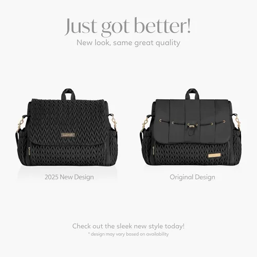 Miniatura 2 de Hannah & Sophia Belle - Mochila y bolsa convertible para pañales para bebé en color negro, tamaño grande, tapete cambiador resistente al agua