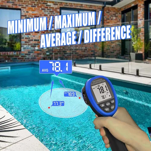 Miniatura 4 de BTMETER BT-1500 - Pistola de pirómetro láser industrial sin contacto 30:1, termómetro láser de temperatura alta infrarroja, -58℉ a 2732℉