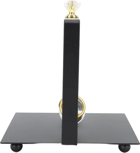 Miniatura 6 de Servilletero de metal con brazo pesado, servilletero de papel de hierro para mesa con asa, para el hogar, hotel, restaurante (negro)