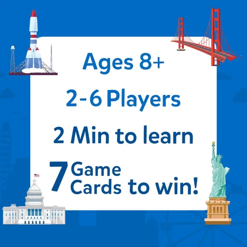 Miniatura 6 de Skillmatics Adivina en 10 Ciudades Estadounidenses, Perfecto para Niños, Niñas, Familias que Aman los Juegos de Cartas, Juguetes Educativos